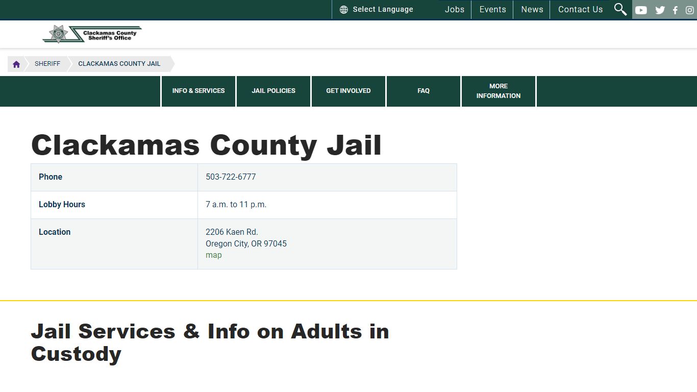 Clackamas County Jail | Clackamas County